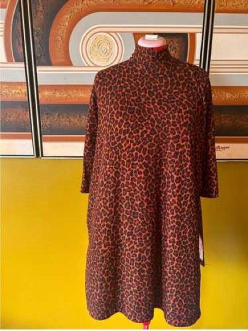 Dressed in LALA Leopard Print Long Mock Neck 🐆